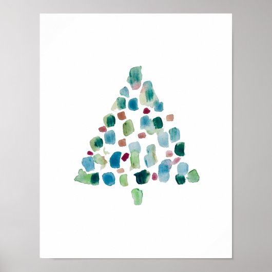 クリスマスツリー イラスト 北欧スタイル プリント (正面)