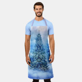 クリスマスツリー エプロン (着用した状態)