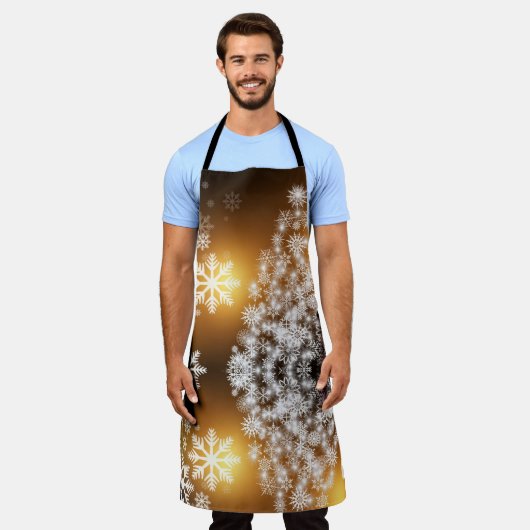 クリスマスツリー エプロン (着用した状態)