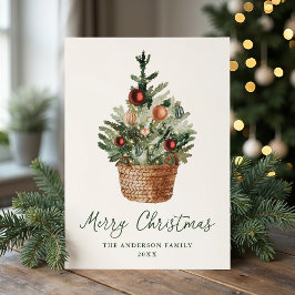 クリスマスツリー オブジェ クリーム 無写真 シーズンカード