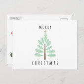 クリスマスツリー&オーナメントホリデーポストカード シーズンポストカード (正面/裏面)