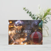 クリスマスツリー オーナメント ホリデーライト パーティー 招待状 (スタンド正面)