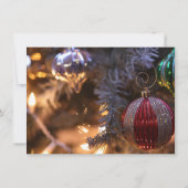 クリスマスツリー オーナメント ホリデーライト パーティー 招待状 (裏面)