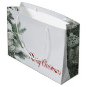 クリスマスツリー、オーナメント、メリークリスマス ラージペーパーバッグ (裏面アングル)