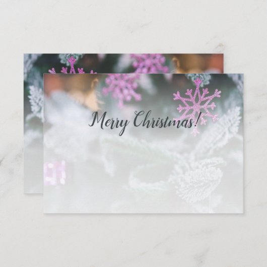 クリスマスツリー カスタム写真 季節の挨拶 ノートカード (正面/裏面)