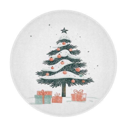 クリスマスツリー カッティングボード (正面)