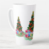 クリスマスツリー カフェラテマグ (左アングル)