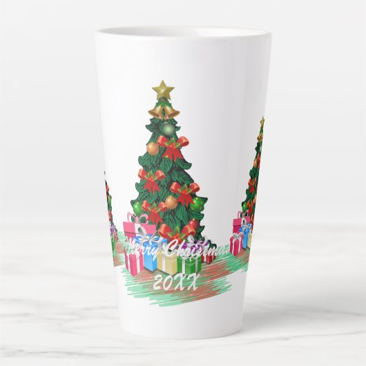 クリスマスツリー カフェラテマグ (正面)