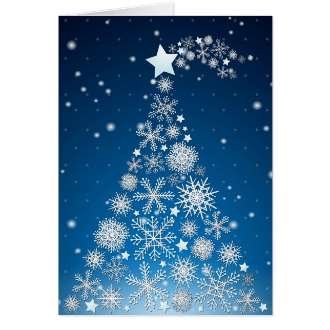 クリスマスツリー、カード (正面)