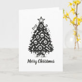 クリスマスツリー カード (黄色い花)