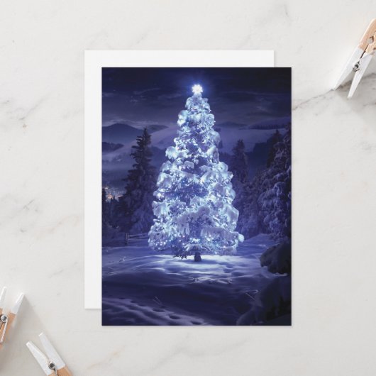 クリスマスツリー カード (正面/裏面インサイチュ)