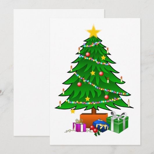クリスマスツリー カード (正面/裏面)