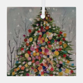 クリスマスツリー- ガラスオーナメント (裏面)