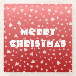 クリスマスツリー ガラスコースター