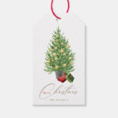 クリスマスツリー&ガーランドホリデーパーティー ギフトタグ (正面)