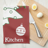 クリスマスツリー キッチンタオル (四つ折り)