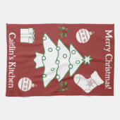 クリスマスツリー キッチンタオル (横)