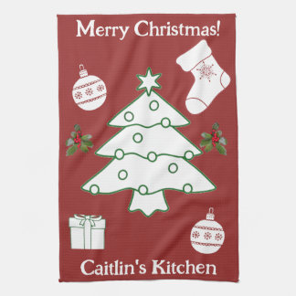クリスマスツリー キッチンタオル
