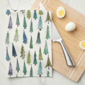 クリスマスツリー キッチンタオル (四つ折り)