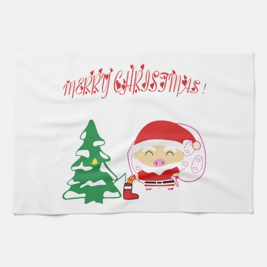 クリスマスツリー キッチンタオル (横)
