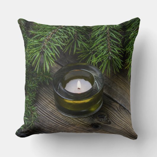 クリスマスツリー&キャンドル装飾用クッション クッション (正面)