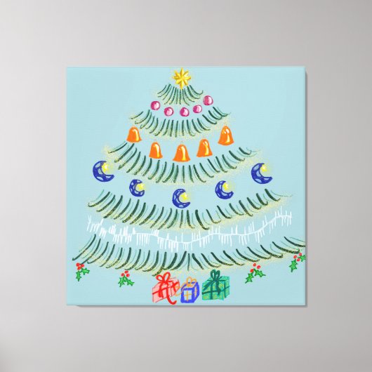 クリスマスツリー キャンバスプリント (正面)