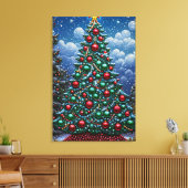クリスマスツリー キャンバスプリント (インサイチュ (リビング))