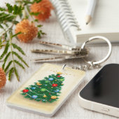 クリスマスツリー、キーチェーン キーホルダー (正面右)