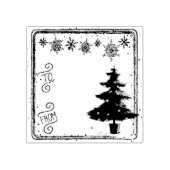 クリスマスツリー ギフトタグスタンプ ラバースタンプ (インプリント)