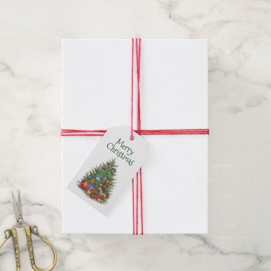 クリスマスツリー ギフトタグ (より糸付き)