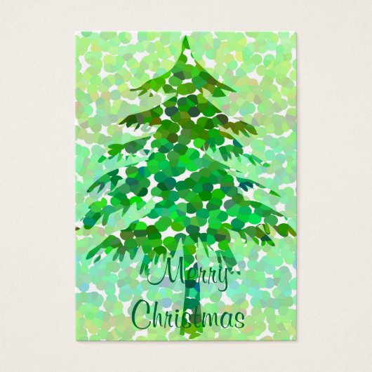 クリスマスツリー – ギフトラベルカード (正面)