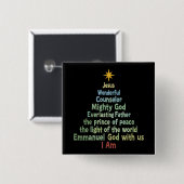 クリスマスツリー ギフト 信仰 キリスト教 休日 メリー 缶バッジ (正面&裏面)