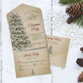 クリスマスツリー クラフトペーパー カンパニー ホリデーパーティー オールインワン招待状