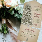 クリスマスツリー クラフトペーパー カンパニー ホリデーパーティー オールインワン招待状