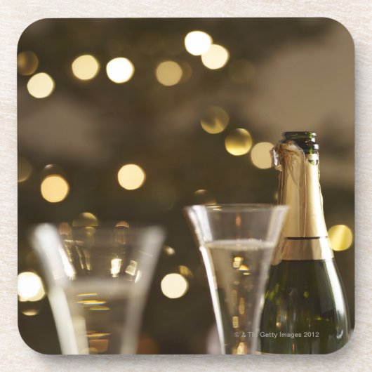 クリスマスツリー、クリスマスの照明、champaigne コースター (正面)