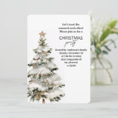 "クリスマスツリー クリスマスパーティ | 祭りのようなホリデー" 招待状 (スタンド正面)