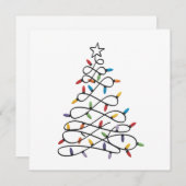 クリスマスツリー クリスマスライト パーティー ホリデー シーズンカード (正面/裏面)