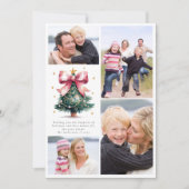クリスマスツリー コケッタ リボン フォト コラージュ シーズンカード (正面)