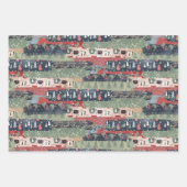 クリスマスツリー&ココアラッピング紙シート ラッピングペーパーシート (正面3)