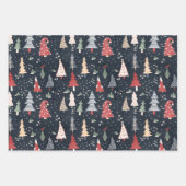 クリスマスツリー&ココアラッピング紙シート ラッピングペーパーシート (正面)