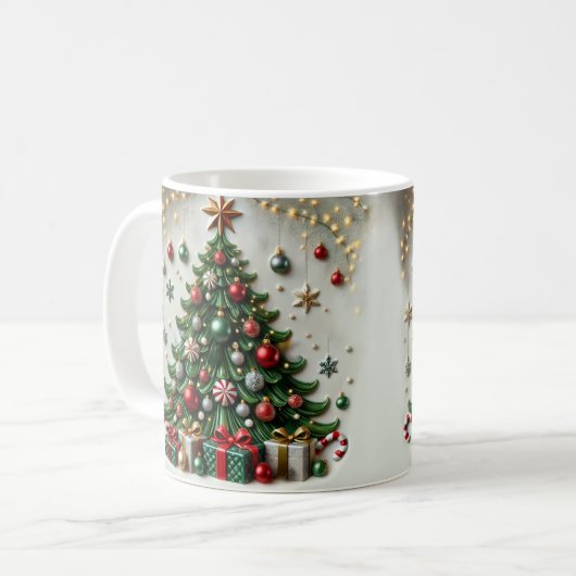 クリスマスツリー コーヒーマグカップ (正面左)