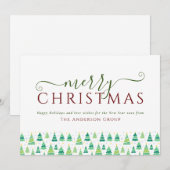 クリスマスツリー コーポレート ビジネス シーズンカード (正面/裏面)