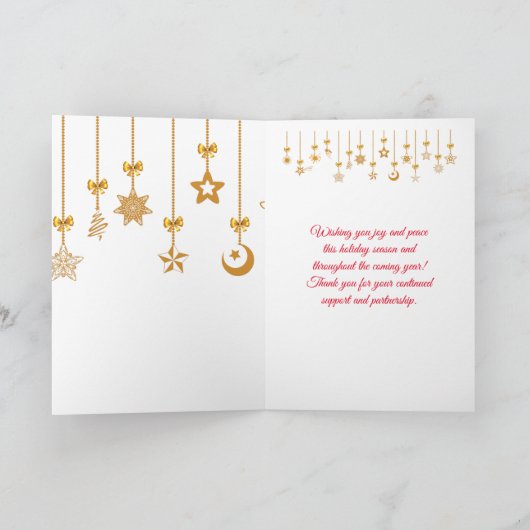 クリスマスツリー ゴールドデコレーションの専門会社 シーズンカード (内部)