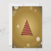 クリスマスツリー ゴールドリボン 社内クリスマスパーティー 招待状 (裏面)