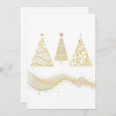 クリスマスツリー ゴールド シーズン限定 招待状 (正面/裏面)