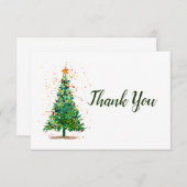 クリスマスツリー サンキューカード (正面/裏面)