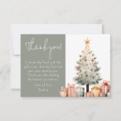 クリスマスツリー サンキューカード (正面)