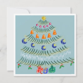 クリスマスツリー サンキューカード