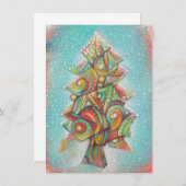 クリスマスツリー サンキューカード (正面/裏面)