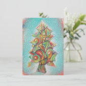 クリスマスツリー サンキューカード (スタンド正面)